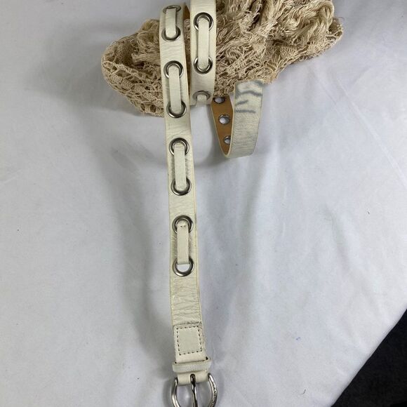 Michael Kors belt large White faux leather silver Buckle - Picture 4 of 5